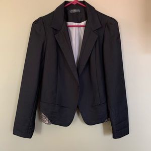 Metropark Black Beaded Cropped Blazer Medium